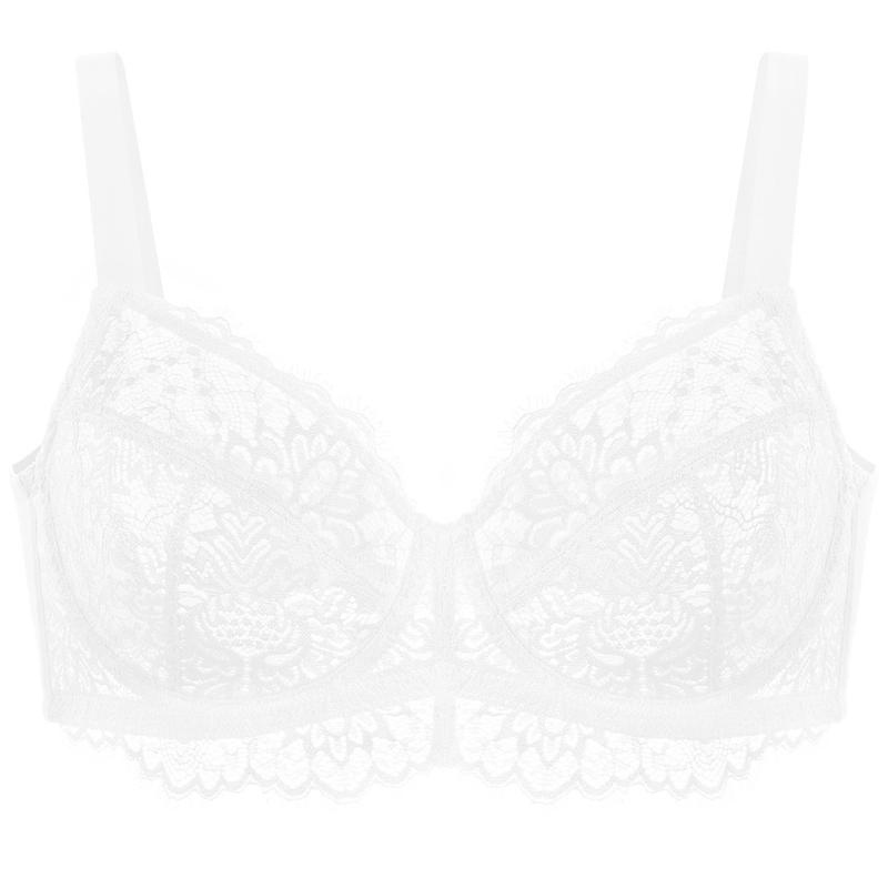 HSIA Sunflower Floral Lace Unlined Unpadded Plus Size Underwire Bra